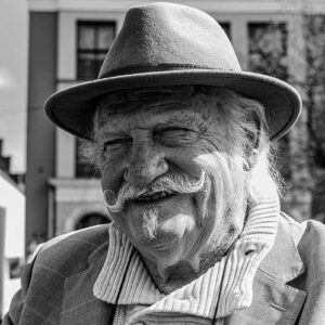 Straatportret, man met hoed, Arnhem