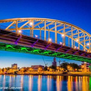 Rijnbrug, Arnhem, avondfotografie