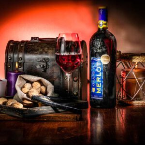 Walnoten-met-Merlot wijn